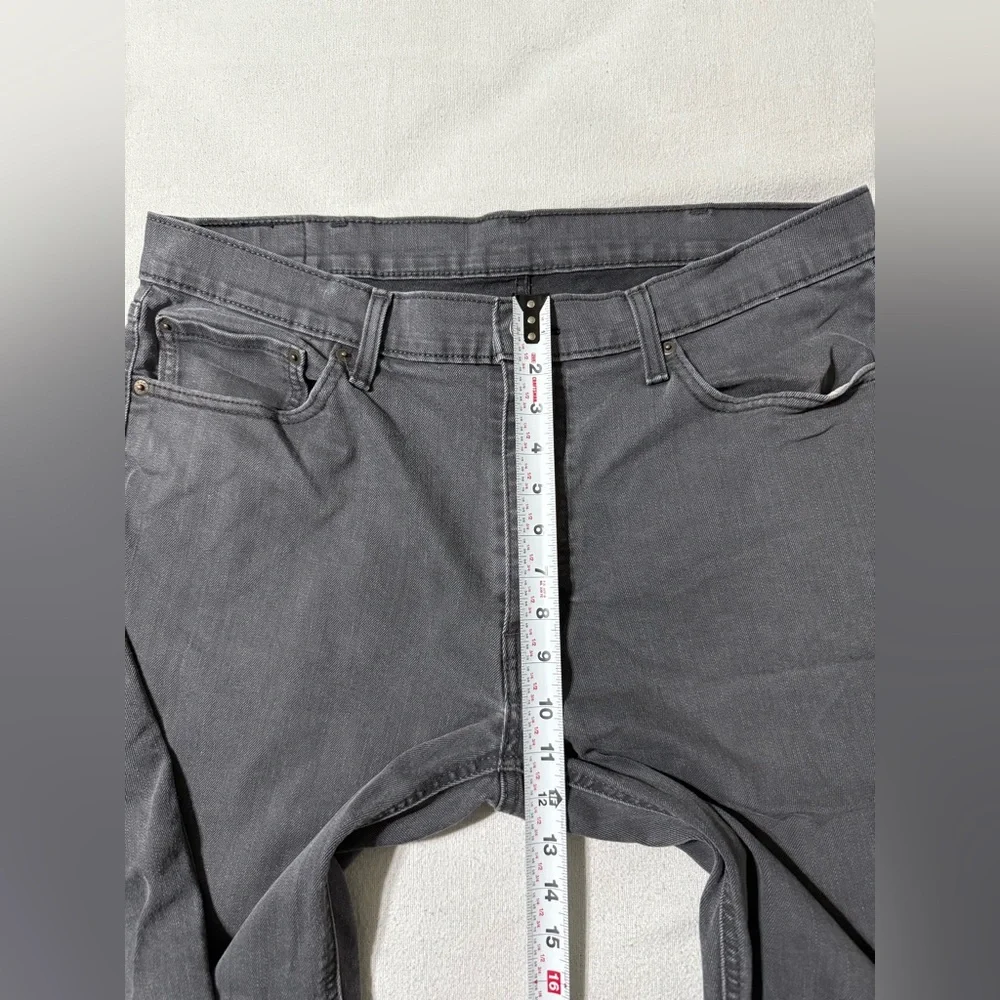 Levis Jeans Mens 37x29 Gray 541 Athletic Tapered‎ Mid Rise Stretch Dark Wash